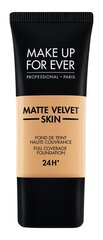 Matt jumestuskreem Make Up For Ever Matte Velvet Skin Liquid Full Coverage Foundation 24H, 30 ml, Y - 375 Golden Sand цена и информация | Пудры, базы под макияж | kaup24.ee