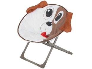 Детский складной стул Собачка, коричневый/белый цена и информация | Детская садовая мебель | kaup24.ee