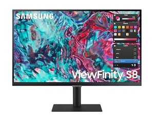 Samsung Монитор 27 дюймов LS27B800TGUXEN IPS 3840x2160 UHD 16:9 1xHDMI 2xTB 4.0 (90 Вт/15 Вт) 3xUSB 3.0 LAN (RJ45) Плоские динамики HAS+PIVOT, 5 мс 3 года эксплуатации на месте цена и информация | Мониторы | kaup24.ee