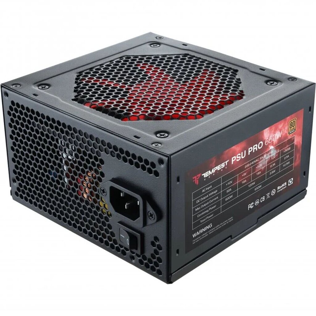 Toiteallikas Mängurile Tempest PSU PRO 650W цена и информация | Toiteplokid (PSU) | kaup24.ee