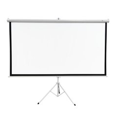 EXTRALINK PROJECTION SCREEN 100" 16:9, 220x125CM WHITE PVC, SEMI-AUTO ROLLER, WITH STAND, PSR-100 цена и информация | Проекторы | kaup24.ee