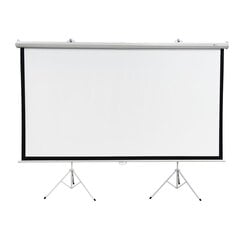 EXTRALINK PROJECTION SCREEN 120" 16:9, 266x149CM WHITE PVC, SEMI-AUTO ROLLER, WITH STAND, PSR-120 цена и информация | Проекторы | kaup24.ee