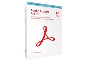 Adobe Acrobat PRO 2020 электронная лицензия цена и информация | Программное обеспечение для офиса | kaup24.ee