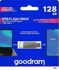 GoodRam ODA3-1280S0R11, 128 ГБ, USB 3.2 цена и информация | USB накопители | kaup24.ee