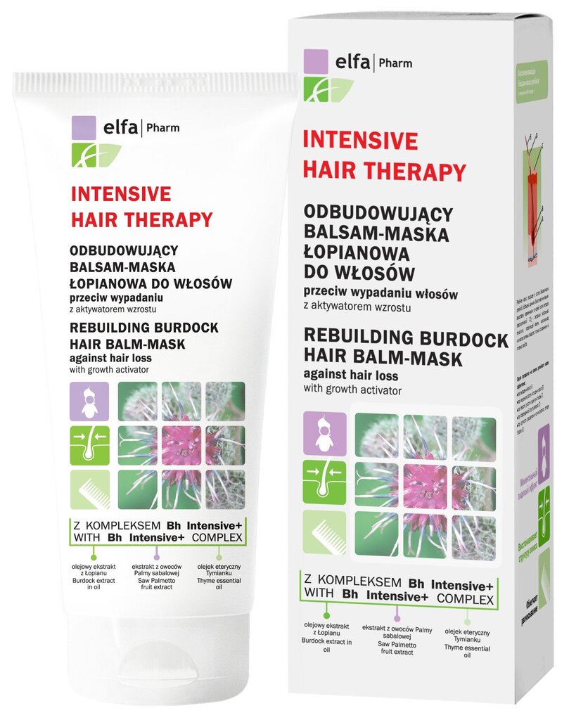 Taastav palsam-mask juuste väljalangemise vastu Elfa Pharm Intensive Hair Therapy 200 ml цена и информация | Maskid, õlid, seerumid | kaup24.ee