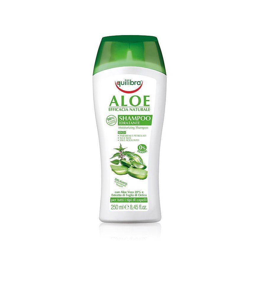 Niisutav juustešampoon Equilibra Aloe 250 ml цена и информация | Šampoonid | kaup24.ee