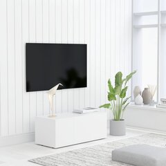 telerikapp, valge, 80 x 34 x 30 cm, puitlaastplaat hind ja info | TV alused | kaup24.ee