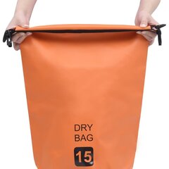 kuivkott oranž 15 l PVC hind ja info | Veekindlad kotid, ümbrised, vihmakeebid | kaup24.ee