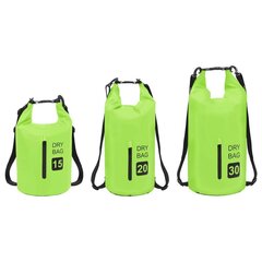 kuivkott lukuga roheline 15 l PVC hind ja info | Veekindlad kotid, ümbrised, vihmakeebid | kaup24.ee