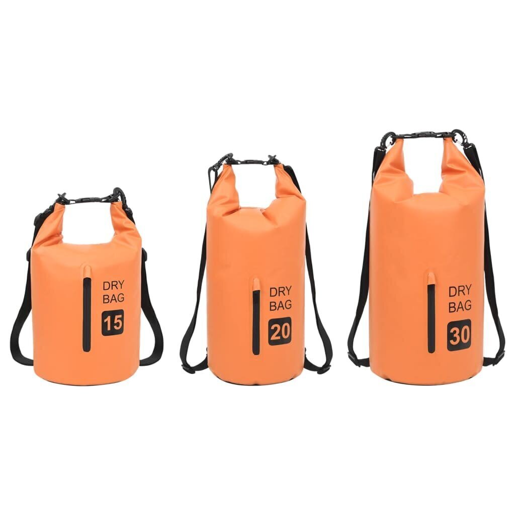 kuivkott lukuga oranž 15 l PVC hind ja info | Veekindlad kotid, ümbrised, vihmakeebid | kaup24.ee