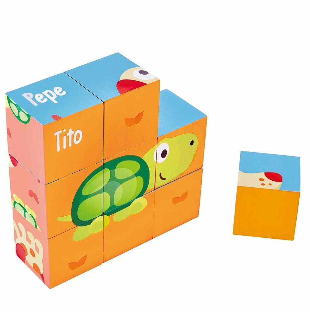 Puidust klotsid-pusle Pepe ja sõbrad Hape, E0452A hind ja info | Imikute mänguasjad | kaup24.ee