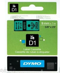 Lamineeritud Lint Sildimasinatele Dymo D1 40919 LabelManager™ Must Roheline 9 mm (5 Ühikut) hind ja info | Printerid | kaup24.ee