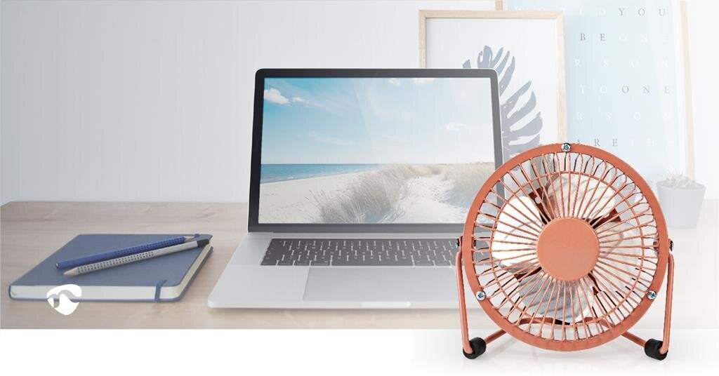 Nedis Metal Mini Fan 10cm - USB powered Hall hind ja info | Kodumasinate lisatarvikud | kaup24.ee