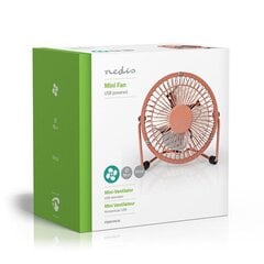 Nedis Metal Mini Fan 10cm - USB powered Vintage Pink hind ja info | Kodumasinate lisatarvikud | kaup24.ee