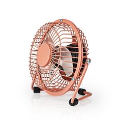 Nedis Metal Mini Fan 10cm - USB powered Vintage Pink цена и информация | Аксессуары для бытовой техники | kaup24.ee