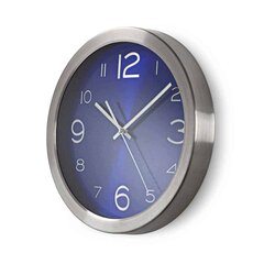 Nedis Wall Clock - 30cm Diameter- Stainless Steel Must must - Musta Värvivalik цена и информация | Аксессуары для бытовой техники | kaup24.ee