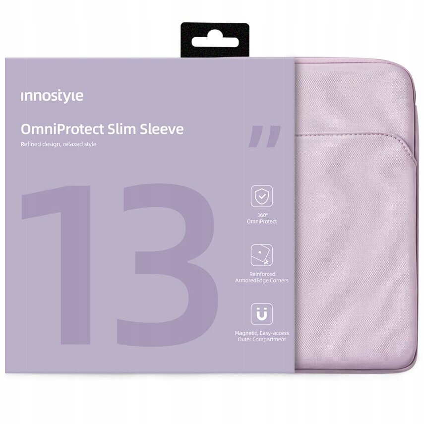 INNOSTYLE SÜLEARVUTI KOTT 13" VEEKINDEL ÜMBRIS OMNIPROTECT SLIM LILLA цена и информация | Arvutikotid | kaup24.ee