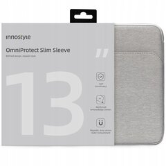 INNOSTYLE СУМКА ДЛЯ НОУТБУКА 13" ВОДОНЕПРОНИЦАЕМЫЙ ЧЕХОЛ OMNIPROTECT SLIM СЕРЫЙ цена и информация | Рюкзаки, сумки, чехлы для компьютеров | kaup24.ee