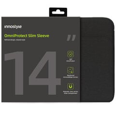 INNOSTYLE SÜLEARVUTI KOTT 14" VEEKINDEL ÜMBRIS OMNIPROTECT SLIM MUST hind ja info | Arvutikotid | kaup24.ee