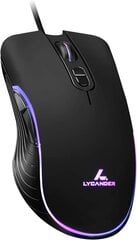 Lycander LMC380 Gaming Mouse, juhtmega, optilised USB -hiired reguleeritava DPI -ga, kuni 6400, 7 nuppu, LED, 1, 5 m kaabel hind ja info | Hiired | kaup24.ee