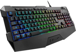 Sharkoon Skilser SGK4 Gaming klaviatuur RGB, N-KEKY ümberminekud, (Saksa klaviatuuri paigutus) ja Shark Force Pro Gaming Mouse (3200 dpi, LED-i valgustatud alaosa, ergonoomiline disain) Must) hind ja info | Klaviatuurid | kaup24.ee