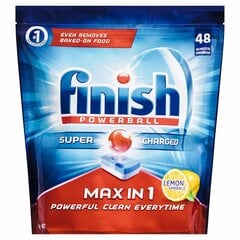 Таблетки для посудомоечной машины Finish All in 1 Max Lemon, 48 шт цена и информация | Средства для мытья посуды | kaup24.ee