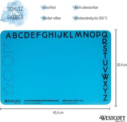 Westcott Handicrafts I põetamine kuumus matt I kuumuskindla silikoon I 304 x 454 mm I din a3 i paindlik I rullriba I sinine I e-16815 hind ja info | Hiired | kaup24.ee