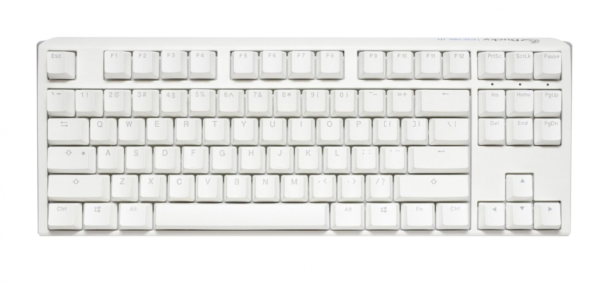 Mehaaniline klaviatuur Ducky One 3 puhas valge TKL Hotswap Cherry MX vaikne punane, RGB, PBT klahvid цена и информация | Klaviatuurid | kaup24.ee