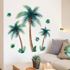 'Kookospähklipuu seinakleebised Decor Beach Scenery DIY Palm Tree seinakleebised elutuppa' hind ja info | Seinakleebised | kaup24.ee