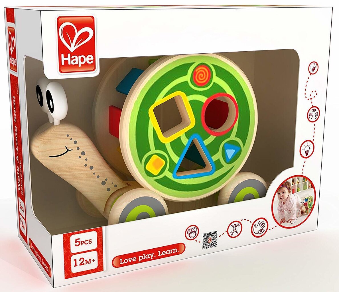 Paelaga järelveetav sorteerija Tigu Hape, E0349 hind ja info | Imikute mänguasjad | kaup24.ee