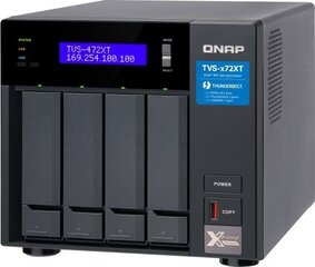 Сетевое системное хранилище данных Qnap TVS-472XT-I3-4G Чёрный цена и информация | Чехлы для внешних жестких дисков | kaup24.ee