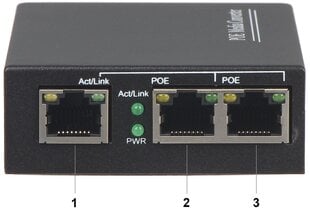 КОММУТАТОР POE SPS-2P/1 3-ПОРТОВЫЙ цена и информация | Коммутаторы (Switch) | kaup24.ee