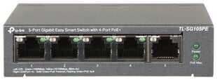 КОММУТАТОР POE TL-SG105PE 4-ПОРТОВЫЙ TP-LINK цена и информация | Коммутаторы (Switch) | kaup24.ee