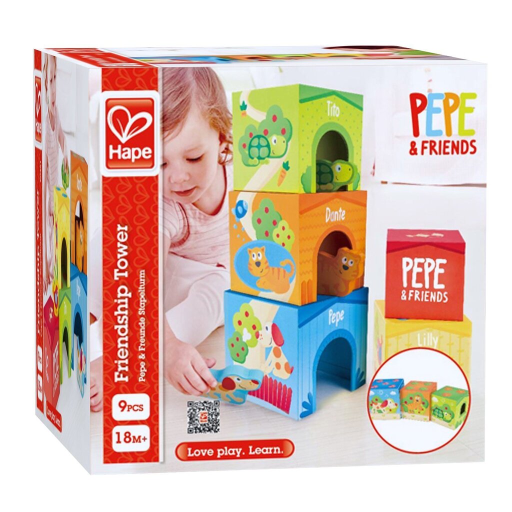 Suured puidust klotsid Pipi ja sõbrad Hape, E0451A hind ja info | Imikute mänguasjad | kaup24.ee