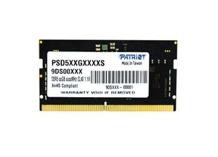 Patriot Memory Signature PSD516G480081S mälumoodul 16 GB 1 x 16 GB DDR5 4800 MHz hind ja info | Sülearvutid | kaup24.ee