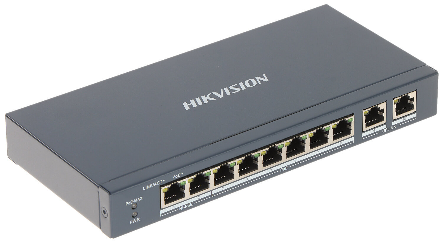 LÜLITI POE DS-3E1310HP-EI 8 PRIEVADŲ Hikvision цена и информация | Lülitid (Switch) | kaup24.ee