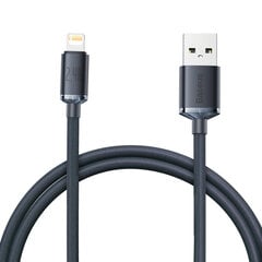 Kaablikaabel kiireks laadimiseks ja andmeedastuseks USB Iphone Lightning 2.4A 1.2m must 10183641 цена и информация | Адаптеры и USB-hub | kaup24.ee