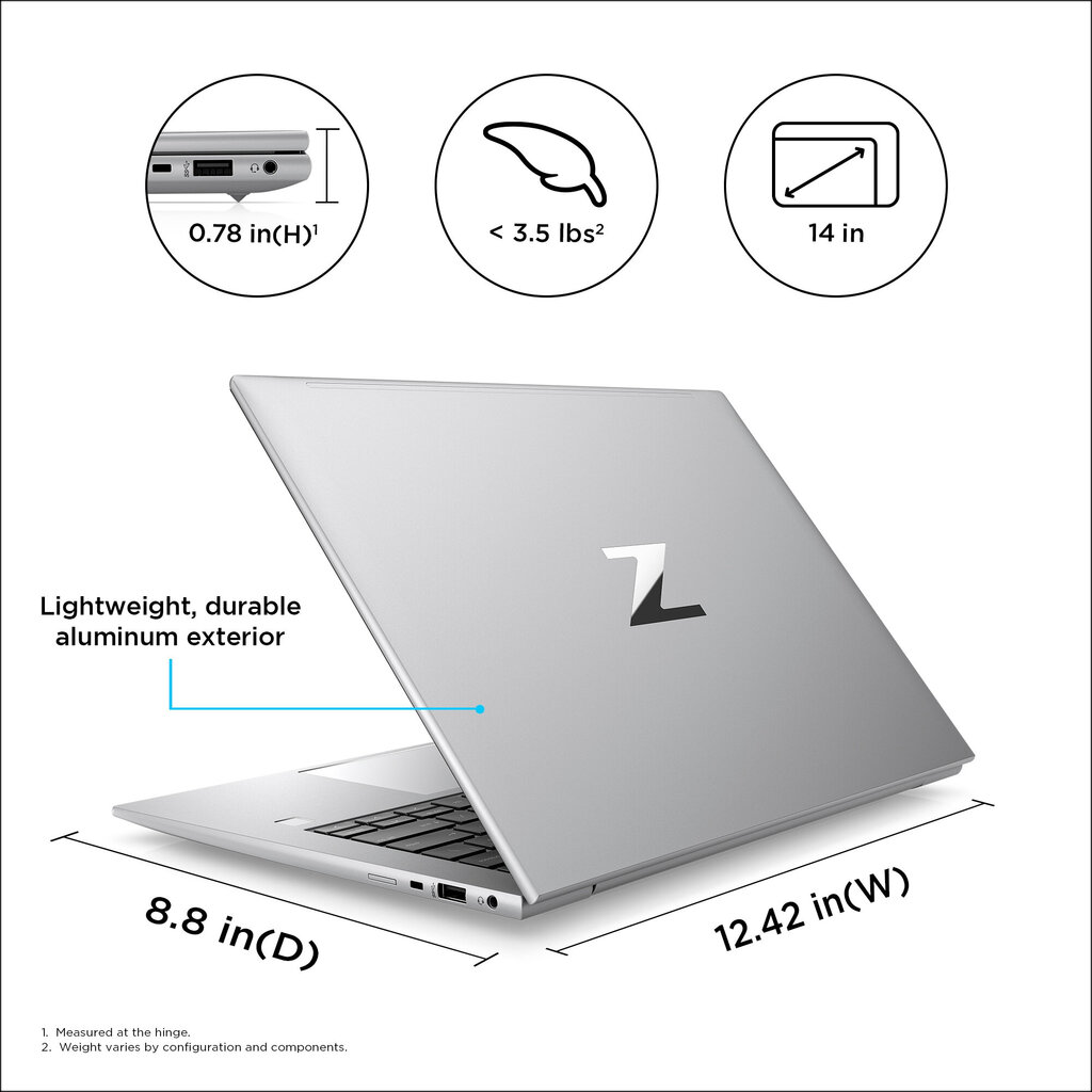 HP HP ZBook Firefly 14 G9 mobiilne tööjaam 35,6 cm (14 tolli) WQXGA Intel® Core™ i7 i7-1260P 32 GB DDR5-SDRAM 1 TB SSD Wi-Fi 6E (802.11ax) Windows 11 Pro Silver цена и информация | Sülearvutid | kaup24.ee