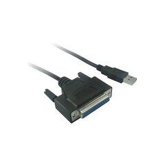 PremiumCord Konvertor USB 2.0 paralleelse pordiga DB25F цена и информация | Адаптеры и USB-hub | kaup24.ee