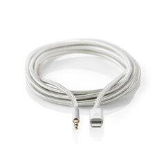 Nedis Lightning Adapter Apple Lightning 8-Pin - 3.5 mm Pistik - Kuldse Pinnakatte ja Nylonümbrisega hind ja info | USB jagajad, adapterid | kaup24.ee