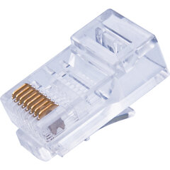 Moodulpistikud 8P8C RJ45 UTP juhtmega - 100 tk. hind ja info | USB jagajad, adapterid | kaup24.ee