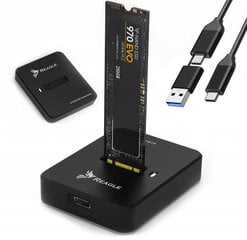 Reagle M.2 SATA NGFF SSD adapter 2-in-1 USB-C 3.2 ja USB-A 10 Gb/s kettasahtel цена и информация | Адаптеры и USB-hub | kaup24.ee