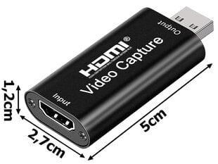 Fusion videosignaali muundur USB HDMI mustaks hind ja info | USB jagajad, adapterid | kaup24.ee