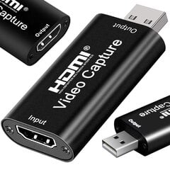 Fusion videosignaali muundur USB HDMI mustaks hind ja info | USB jagajad, adapterid | kaup24.ee