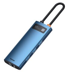 Multifunktsionaalne kaardilugeja, 6in1, Baseus HUB, USB-C P, HUB 100 W., HDMI, 4K 3xUSB, 3.2 RJ45, metall hind ja info | USB jagajad, adapterid | kaup24.ee