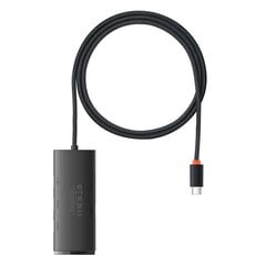 Адаптер серии Lite, Baseus HUB, USB-C, 4x USB 3.0 1м., черный цена и информация | Адаптеры и USB-hub | kaup24.ee