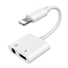 Adapter kõrvaklappide jaotur, Joyroom, iPhone Lightning, 3,5 mm mini jack, valge hind ja info | USB jagajad, adapterid | kaup24.ee