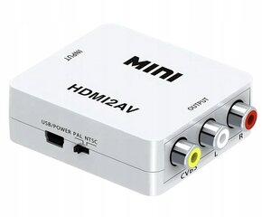 HDMI ja AV Audio RCA signaali konverter adapter hind ja info | USB jagajad, adapterid | kaup24.ee