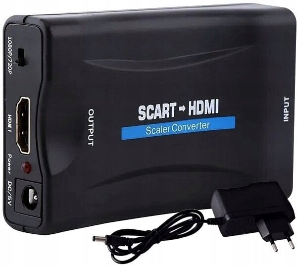 Muunduri adapter Scart'ist HDMI AV Euro Full HD 1080P цена и информация | USB jagajad, adapterid | kaup24.ee