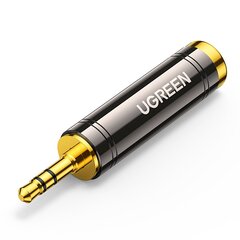 Audioadapter, Ugreen AV1681, 3,5 mm., väline, 6,35 mm., minipesa, halli värvi. hind ja info | USB jagajad, adapterid | kaup24.ee